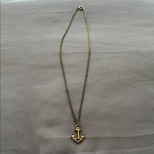 Vintage Avon Gold Anchor Pendant Necklace